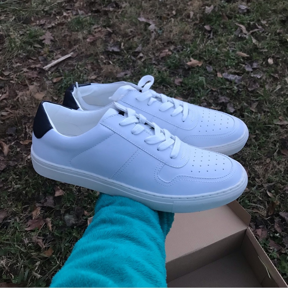 STEVE MADDEN MENS COURTS WHITE SNEAKERS - Picture 10 of 17